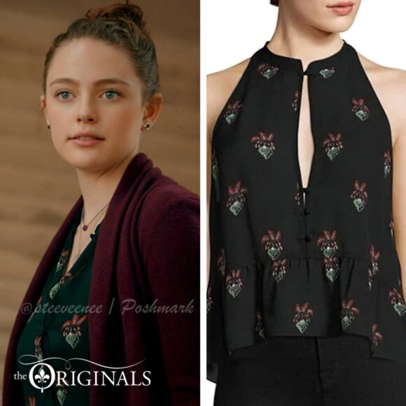 A.L.C. Binx Silk Peplum Top ASO Hope Mikaelson - Picture 1 of 9